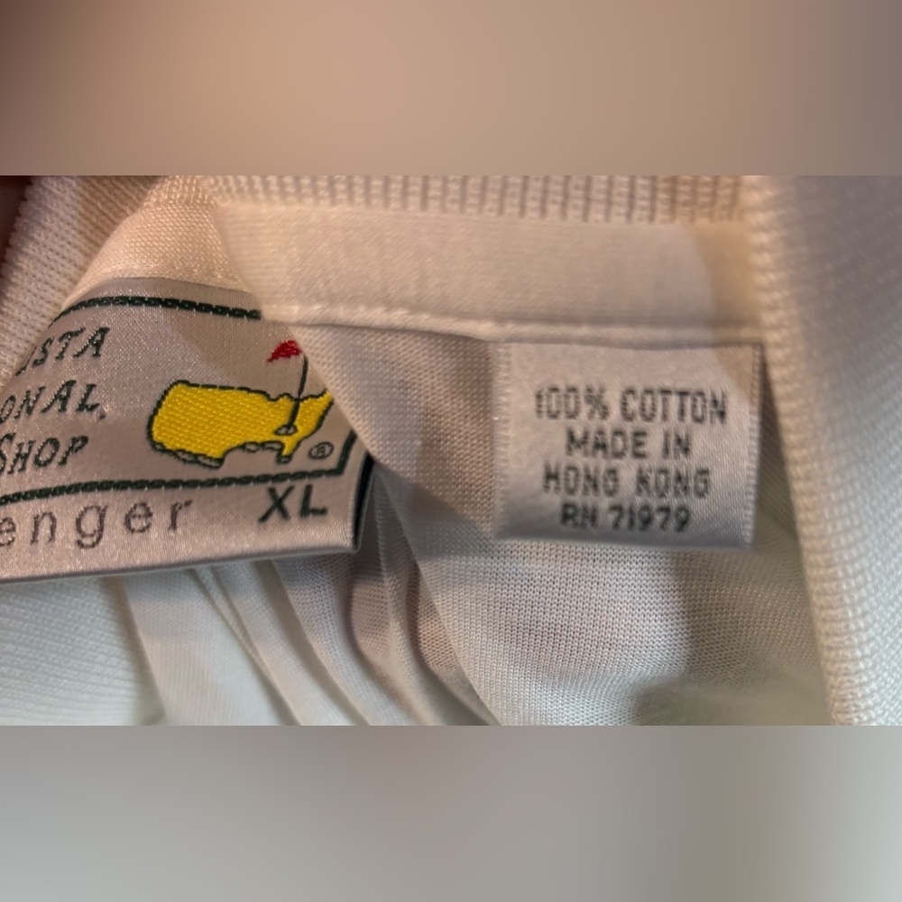 Vintage Masters Augusta National Golf Shop Slazenger Polo Shirt White XL USA - Picture 3 of 8